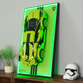 Display Wallboard with RGB LED Lights Compatible with Lego Technic Lamborghini Sián FKP 37 42115 Building Set - Adult Collectibles Wall Mount for Home or Office Decor (No Car Included)