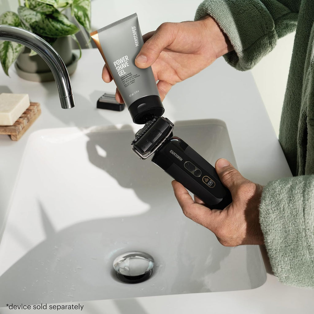 MANSCAPED® The Chairman™ PRO Package - Men's Electric Face Shaver with Two Interchangeable Blades, SkinSafe® Four-Blade Foil & Stubble Trimmer, Power Shave Gel, Face Shave Soother Aftershave