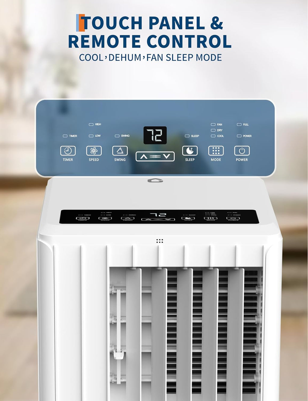 8,000 BTUs Portable Air Conditioner, 3-in-1 AC Unit with Fan, Dehumidifier, Air Conditioner for Bedroom Cools Rooms Up to 350 Sq.Ft, Indoor Quiet AC Unit, Easy Installation Kit Included, White