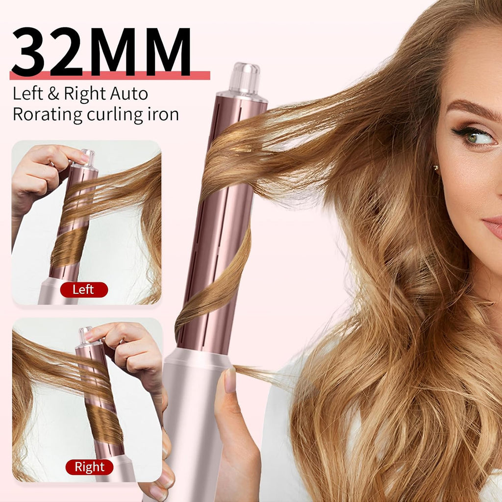 9 in 1 Wrap Air Hair Styler & Blow Dryer Brush - 110,000 RPM High-Speed, Foldable Ionic Hot Air Styler for Fast Drying, Volumizing & Curling, Multi-Styling Tool (Holiday Gifts for Women)