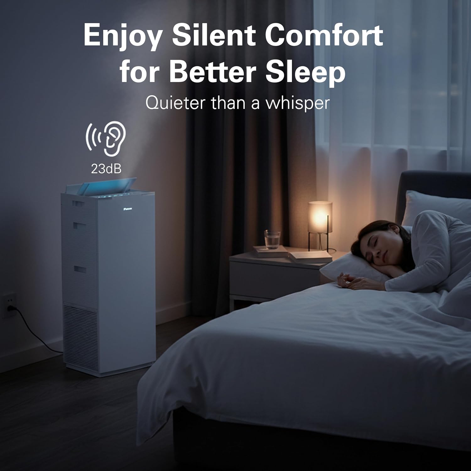 Daikin MCKB70YSAU Room Air Purifier for Home, HEPA, Activated Carbon, Pre-Filter and UVC LED Light, Zero Ozone Product, CARB Certified, 12.5 x 12.5 x 30 in