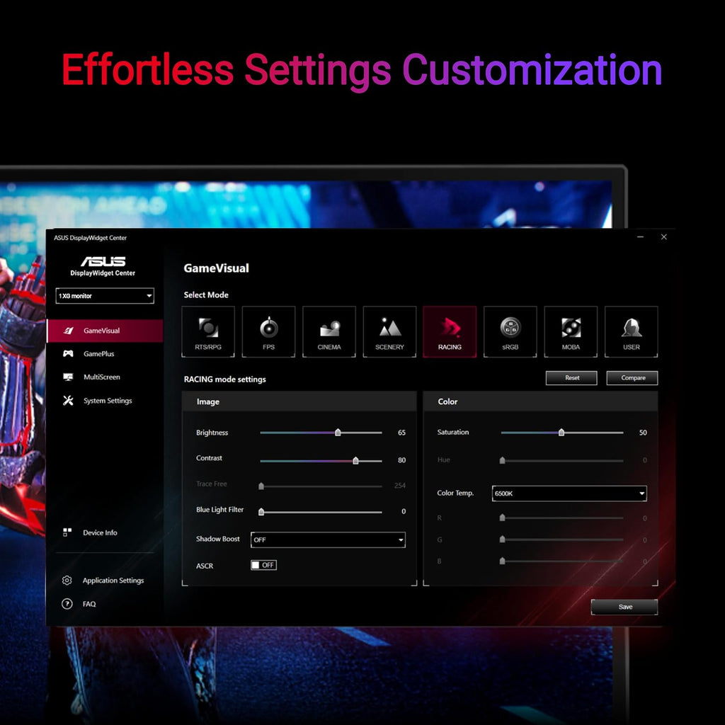 ASUS ROG Strix 27' 1440P USB-C HDR Gaming Monitor (XG27ACMG) - QHD (2560x1440), 270Hz, 1ms, Fast IPS, Extreme Low Motion Blur Sync, G-SYNC Compatible, DisplayWidget, Tripod Socket, 3 yr Warranty