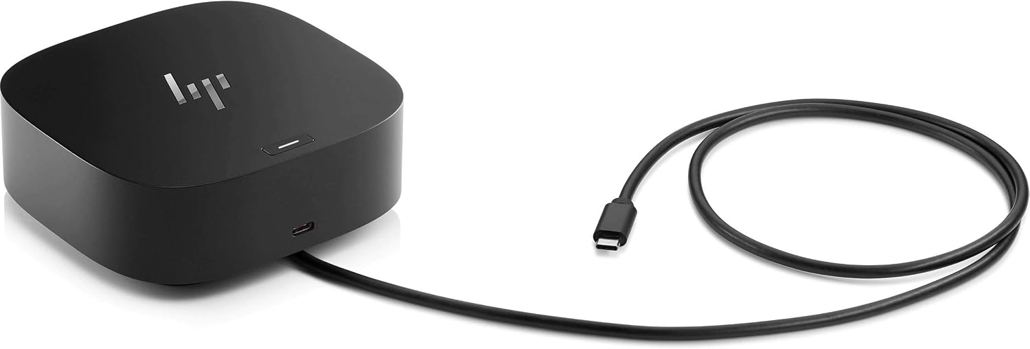 HP Docking Station for Laptop Dual Monitor + Bundle - HP USB-C G5 Dock 5TW10AA / 5TW10UT / 5TW10AA#ABB with 120W Adapter + ZoomSpeed HDMI Cable + DisplayPort Cable + Ethernet + Microfiber Cloth