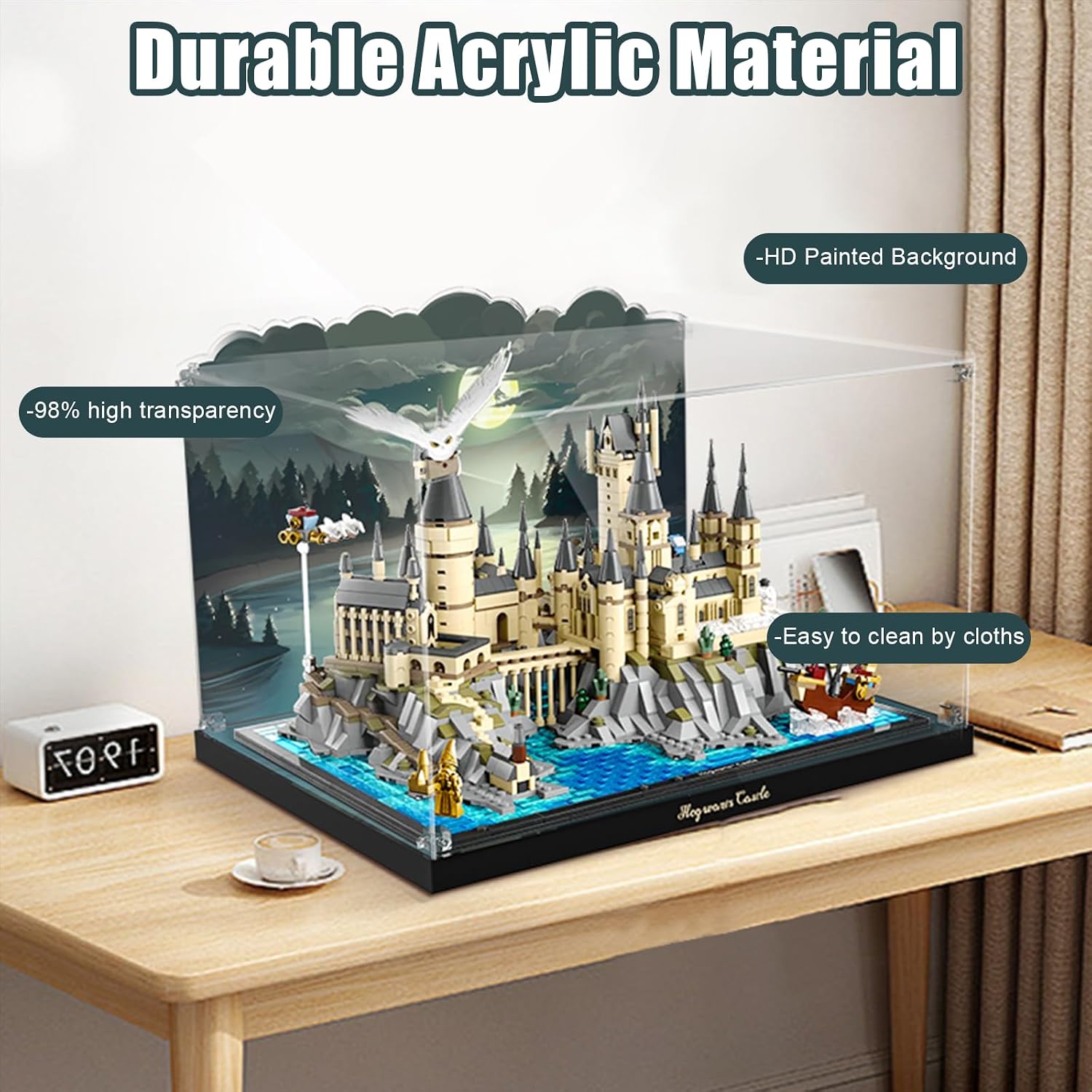 Acrylic Display Case for Lego Harry Potter Hogwarts Castle and Grounds 76419 Building Set, Dustproof Display Box for Harry Potter Playset, Perfect Display Model (Box Only ,Model NOT Included)…