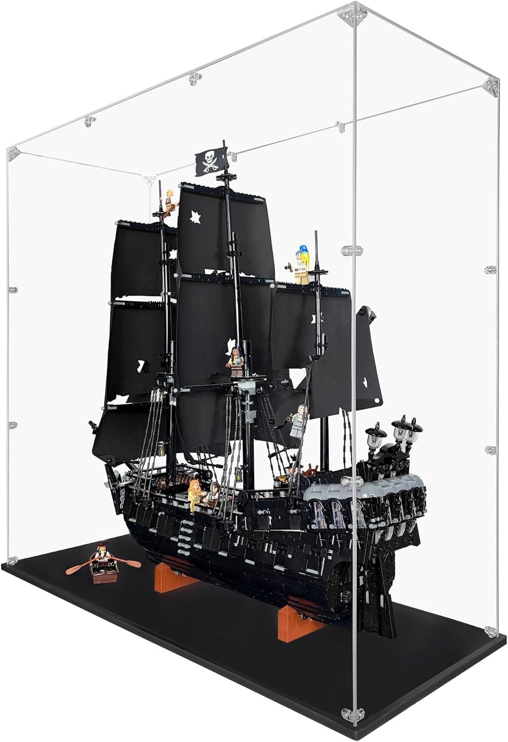 Acrylic Display Case Compatible for LEGO Captain Jack Sparrow's Pirate Ship #10365, Dustproof Display Case (Case Only) (Lego Sets are NOT Included)