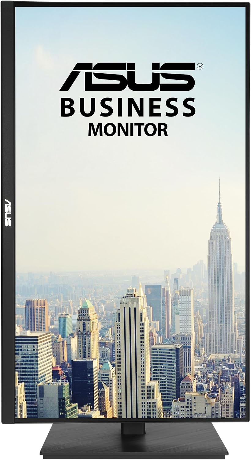 ASUS 27' 4K Business Monitor (VA27UQSB) - UHD (3840 x 2160), IPS, Frameless, HDR10, DisplayPort, Dual HDMI, Speakers, Eye Care, Ergonomic, pivot, swivel, height adjustable, DisplayWidget, 3yr warranty