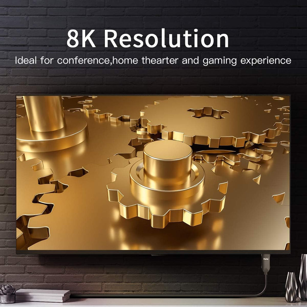 BIFALE DP Fiber Cable 100ft, Displayport Fiber Optic High Speed 32.4 Gbps 8K@60Hz 4K@165Hz 2K@144Hz, DP1.4, Slim and Flexible Gold Plated Connector