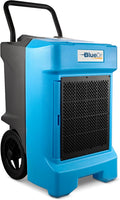 BlueDri BD-BD-130-BL Industrial Commercial Dehumidifier with Hose for Basements in Homes and Job Sites, Blue