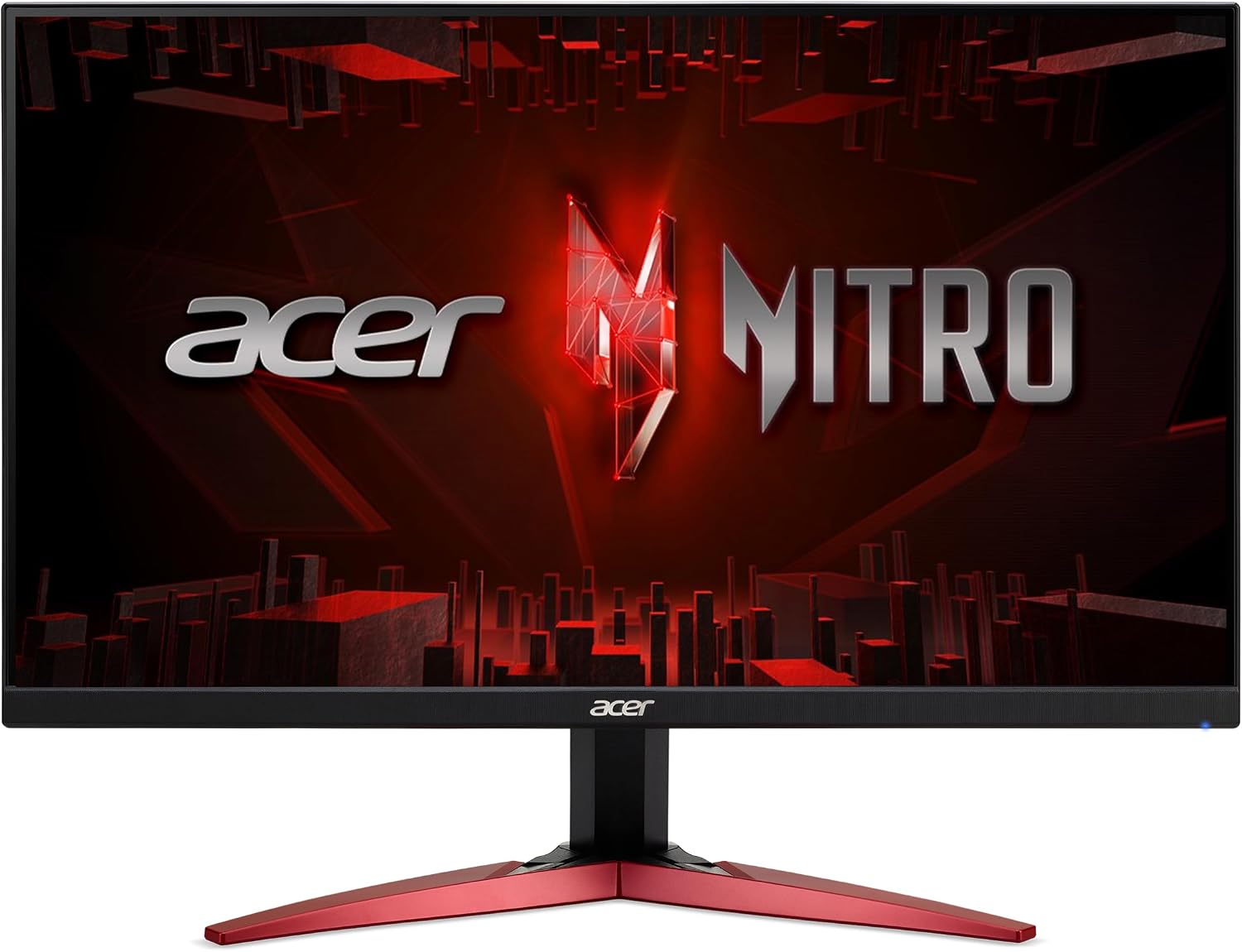 acer Nitro 24.5' Full HD 1920 x 1080 PC Gaming IPS Monitor | AMD FreeSync Premium | 180Hz Refresh | 1ms (VRB) | HDR10 Support | 99% sRGB | 1 x Display Port 1.2 & 2 x HDMI 2.0 | KG251Q M3biip