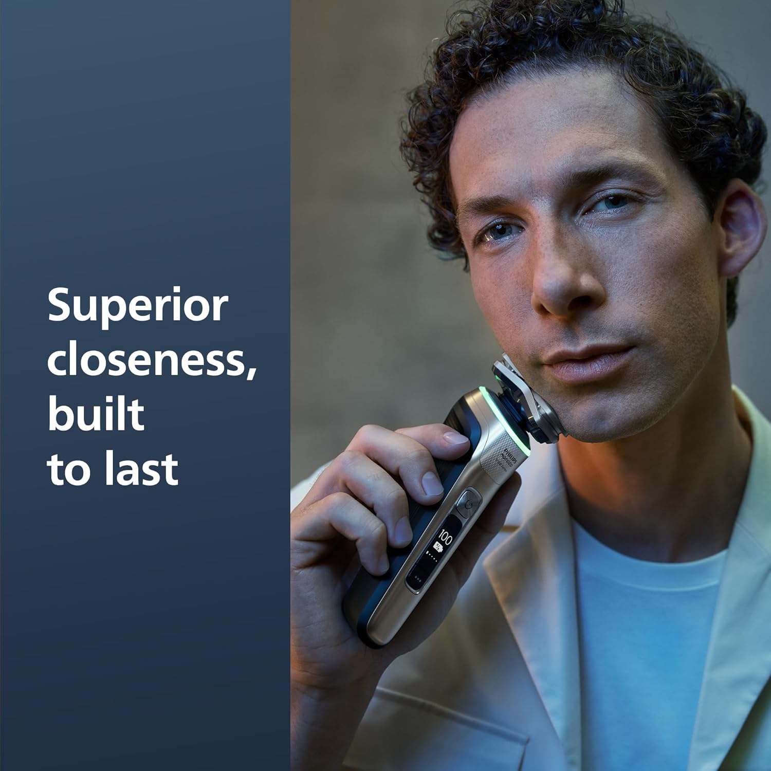 Philips Norelco Shaver Series 9000 Space Grade Edition, Wet & Dry Electric Shaver, with Lift & Cut Shaving System, Pop-up Trimmer, Cleaning Pod & 3 Cartridges, Charge Stand & Travel Case, S9979/92
