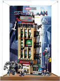 Acrylic Display Case for Lego 76342 The Daily Bugle Model, 3mm Dustproof Display Box, Display Case Compatible with Lego 76342(Model Not Included) (Background 3MM Wood Base B)
