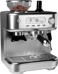 CABIHOME Espresso Machine with Built-in Grinder & Milk Frother, 15 Bar Pump, PID Temperature Control, Digital LCD Display, 8.8 oz Bean Hopper, Semi-Automatic Coffee Maker for Latte & Cappuccino