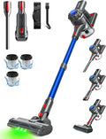 Cordless Vacuum Cleaner, 450W 40KPA Vacuum Cleaners for Home, 45Mins Lightweight Stick Vacuum with Advanced Green Light Tech, Rechargeable Battery Vacuum for Carpet,Pet Hair,Hardwood Floor