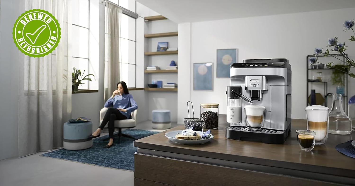 De'Longhi Magnifica Evo Espresso Machine with Automatic Frother, 5 Recipes, ECAM29063SB (Renewed)