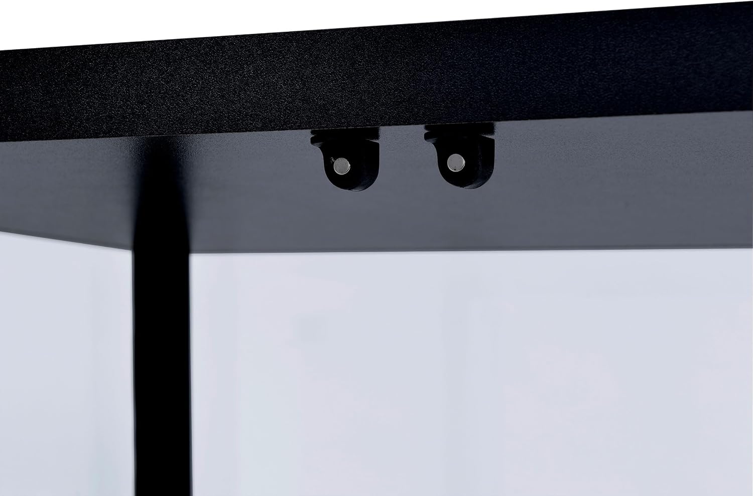 Coaster Home Furnishings - Delphinium - Glass - 4-Shelf Curio Cabinet with Wood Top and Base, Two Doors, and Chrome Hardware - Living Room - 64-Inch - Black - 950170