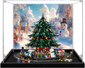 Acrylic Display Case for Lego 41843 Family Christmas Tree+10361 Express Train Building Set– Dustproof Display Box, Display Box Compatible with Lego 41843 10361-Only Display case (Back Spray 2)