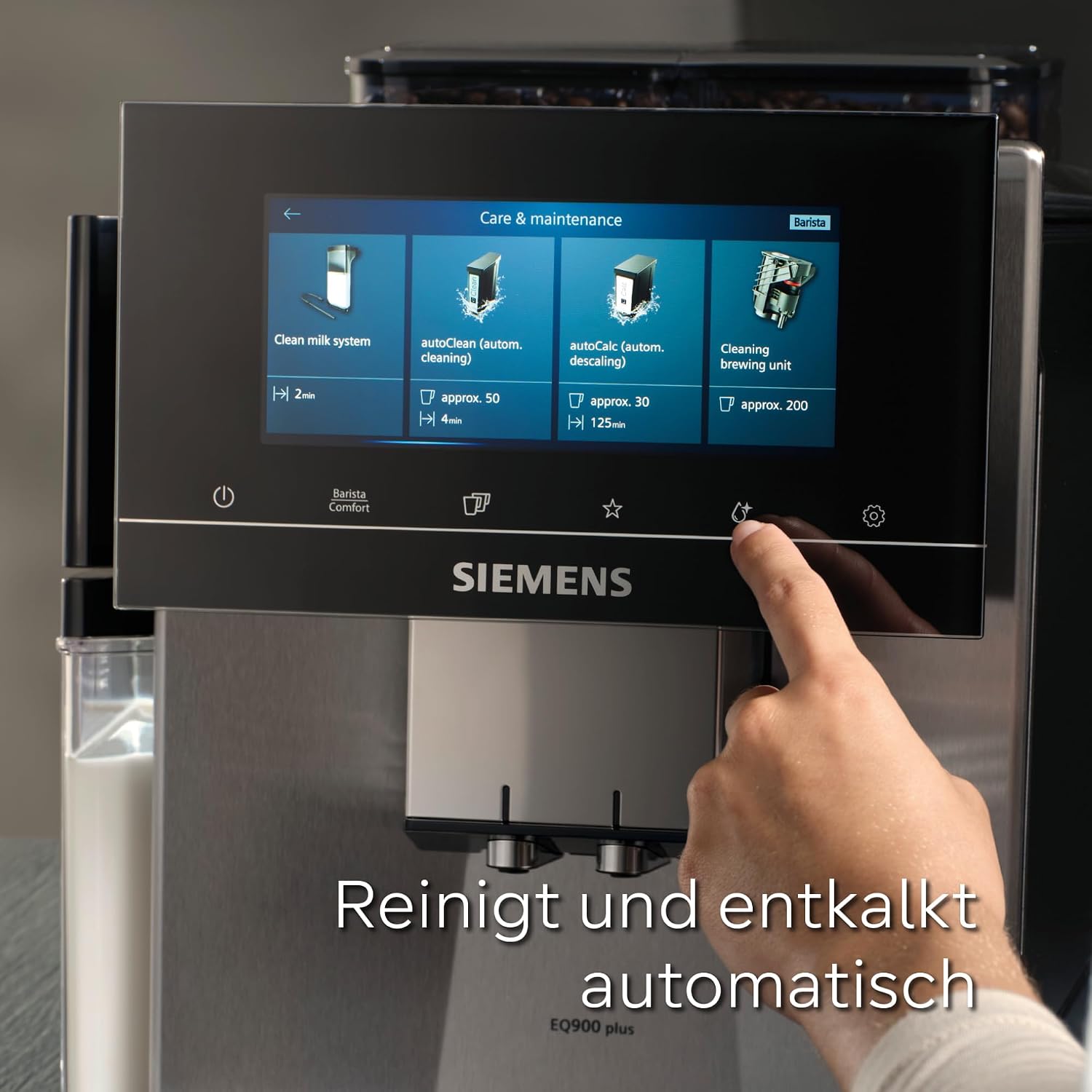 SIEMENS Multipack 1x Cleaning and Descaling Cartridge TZ800Z3 for Fully Automatic Coffee Machines EQ900plus, Contents 1 Cleaning and Descaling Cartridge, Anthracite