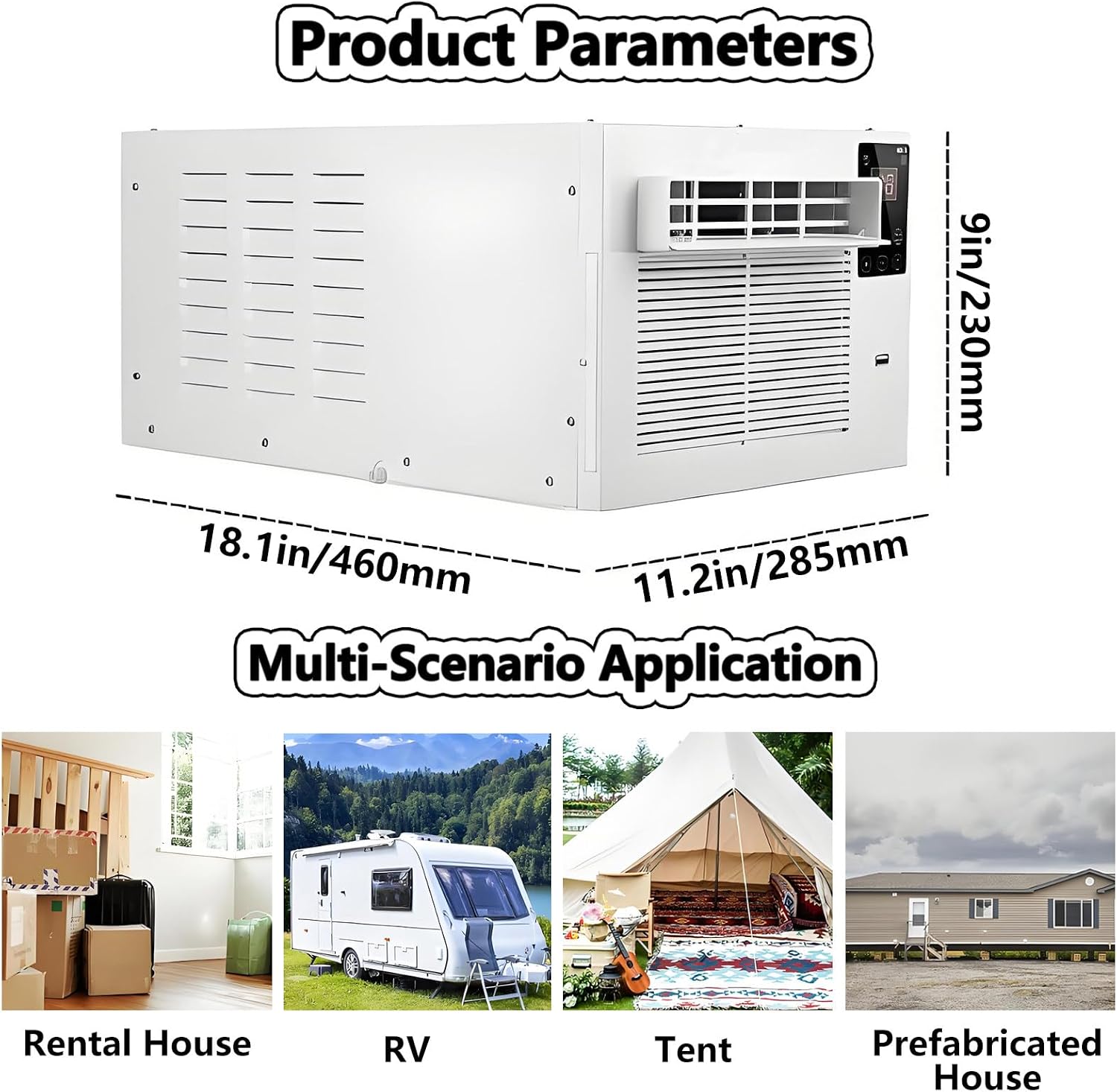 Dehumidifier Air Conditioner Combo for Room up to 5-8m² Air Conditioning Unit Mosquito Net Portable Quiet Mini Mobile Air Cooler Fan for Bedroom Kitchen Rental Home Dormitory Pet