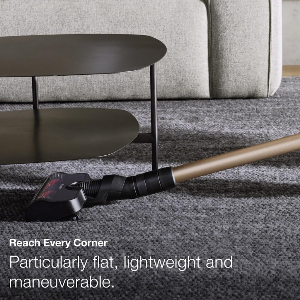 Miele Duoflex Total Care Vacuum Cleaner, Cordless and Bagless Multi-Use, Multi-Floor Flexible Stick Vacuum with 4 Attachable Brushes and Accessories, in Obsidian Black / Rose Gold