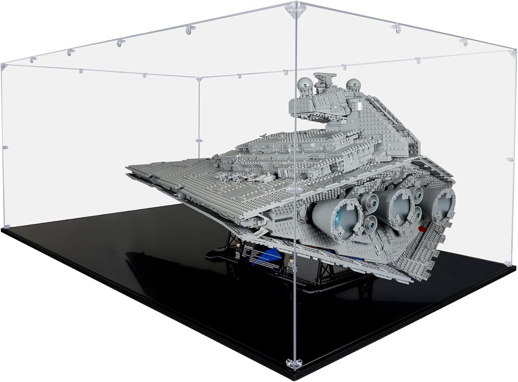 Acrylic Display Case Compatible for Lego Imperial Star Destroyer #75252, Dustproof Display Case (Case Only) (Lego Sets are NOT Included)