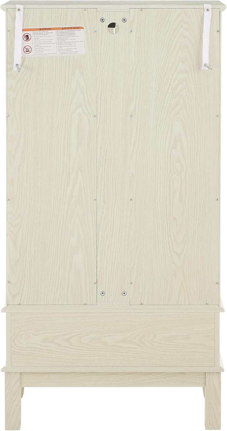 51'H Lighted Curio Display Cabinet with 2 Doors & 1 Drawer, Wooden Glass Curio Showcase w/ Adjustable Shelves & Mirrored Back Panel, Storage Cabinet Display Case for Living Room(Antique White)