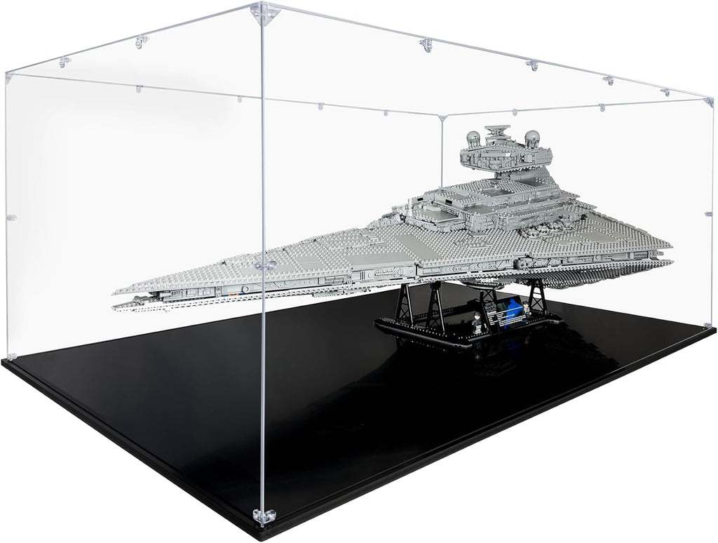 Acrylic Display Case Compatible for Lego Imperial Star Destroyer #75252, Dustproof Display Case (Case Only) (Lego Sets are NOT Included)