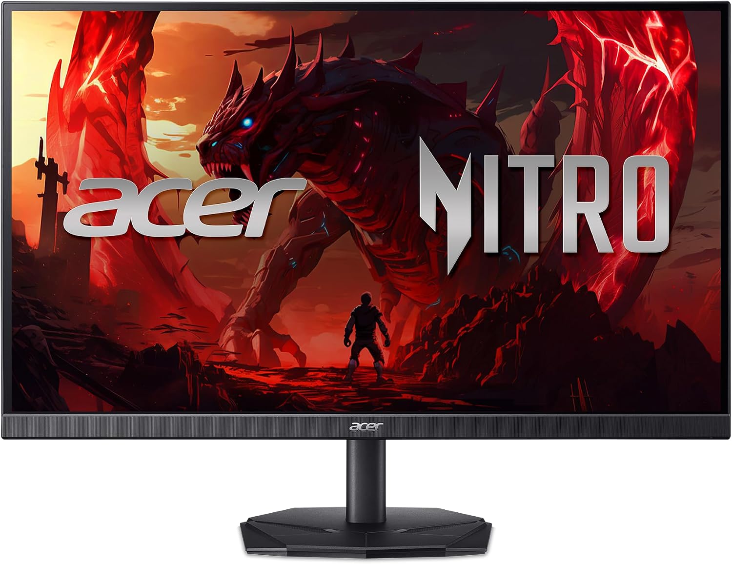 Acer Nitro 27 Inch Full HD 1920 x 1080 ZeroFrame Design Gaming IPS Monitor | AMD FreeSync Premium | 200Hz Refresh | Up to 0.5ms | 1 x Display Port 1.2 and 2 x HDMI 2.0 Ports | KG271 X1biip