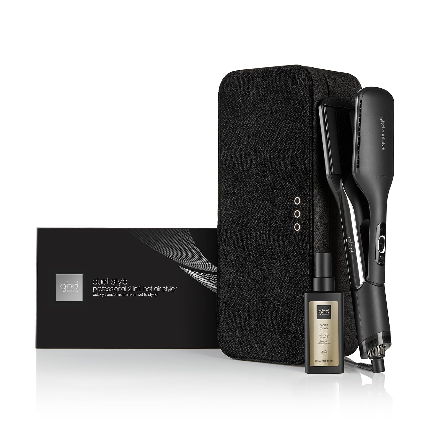 ghd Duet Style - 2-in-1 Flat Iron Hair Straightener + Hair Dryer in One Tool | Transform Hair from Wet to Styled with No Heat Damage | Blow Dry with No Fizz | 2X More Shine