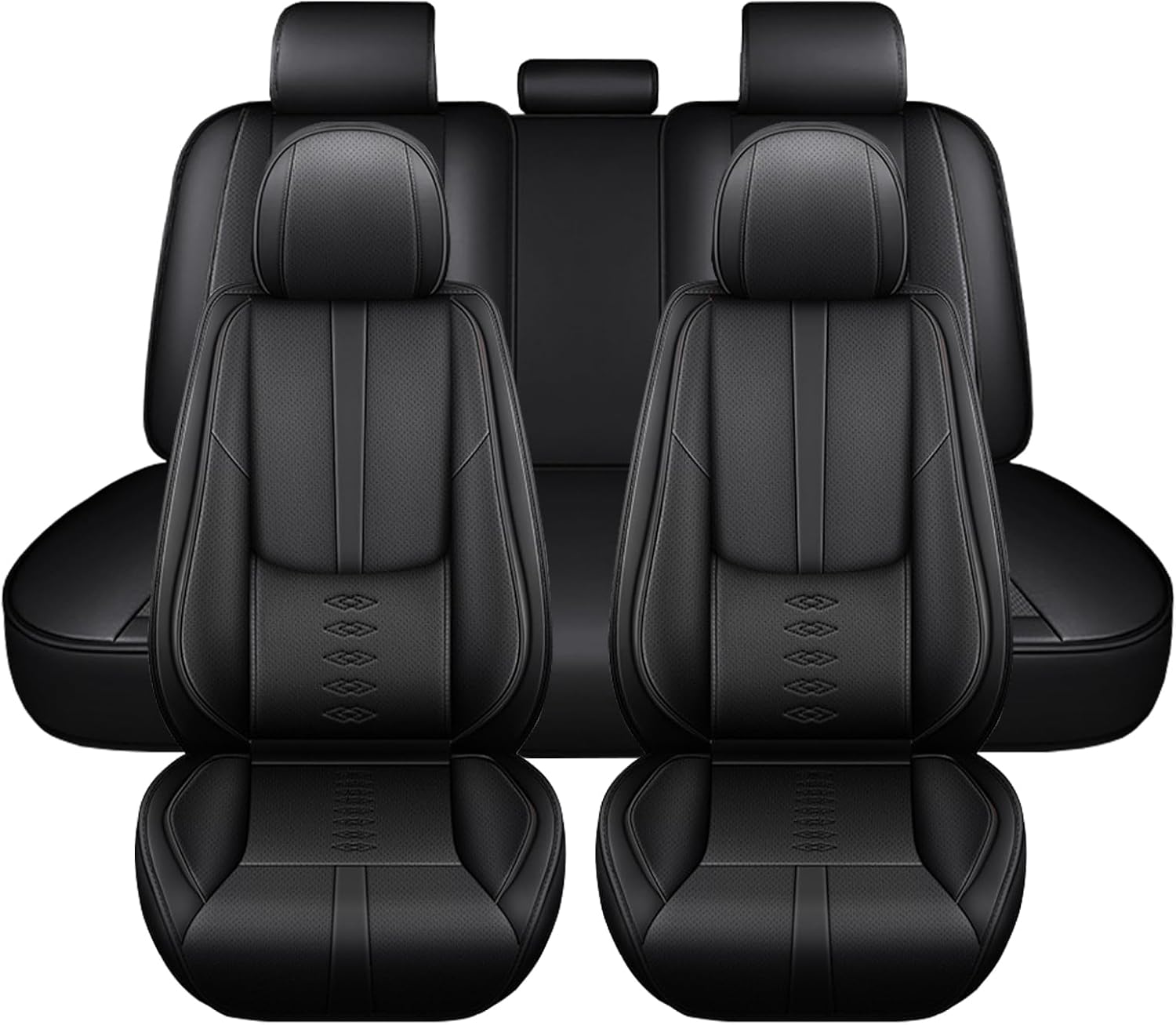Leather Seat Covers for Lexus LS 460 2007-2017,Premium Car Seat Covers Full Set,Waterproof Car Seat Protectors with Airbag,Comfort Interior Cover Seats for Cars(Black)