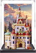 Acrylic Display Case for Lego 43263 Beauty and The Beast Castle Building Set– Dustproof Display Box & Showcase, Display Box Compatible with Lego 43263 -Only Display case (Base Spray 1)