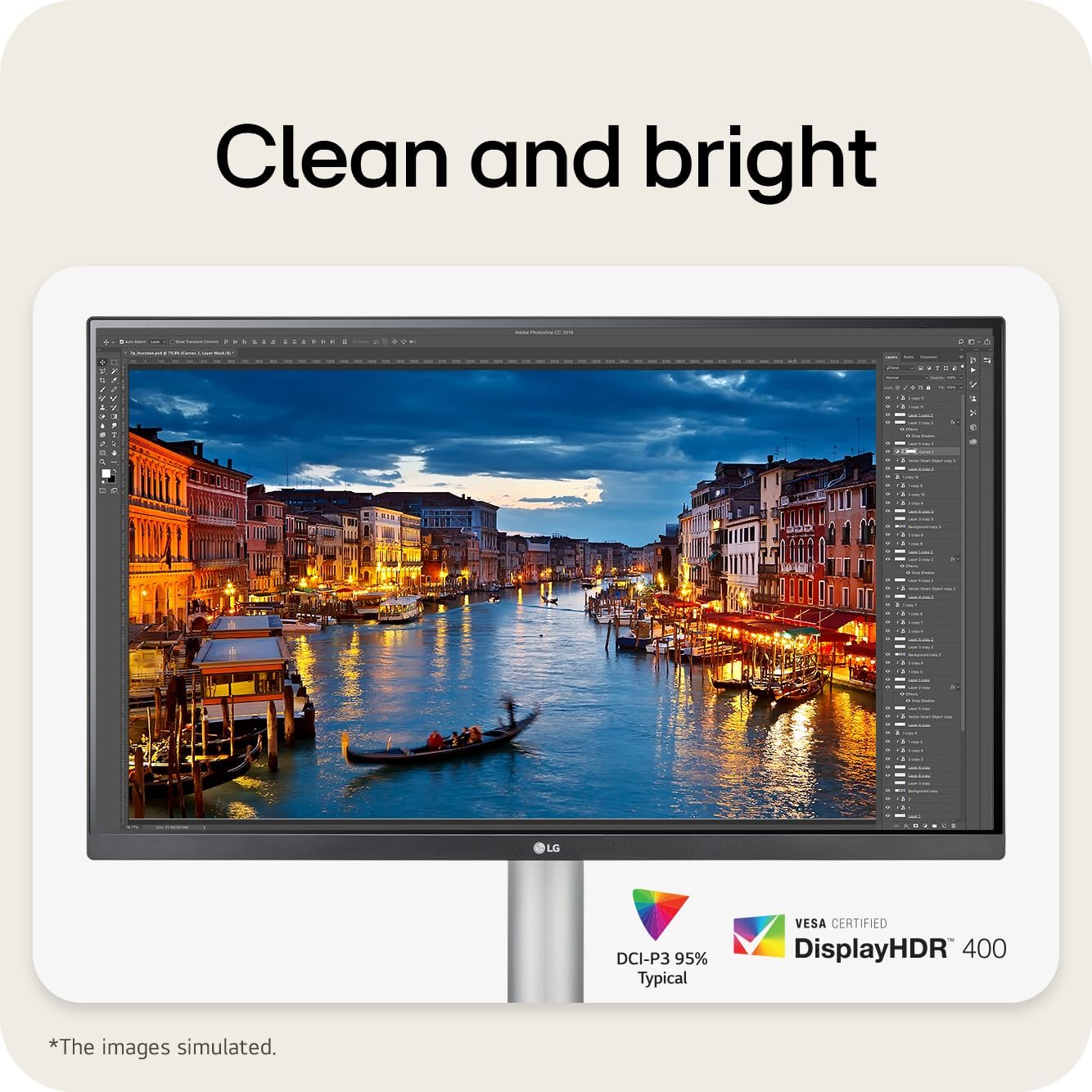 LG 27UP850K-W 27-inch Ultrafine 4K UHD (3840 x 2160) IPS Computer Monitor, 60Hz, 5ms, DisplayHDR 400, Built-in Speaker, HDMI, DisplayPort, USB Type-C 90W PD, Tilt/Height/Pivot Adjustable Stand, White