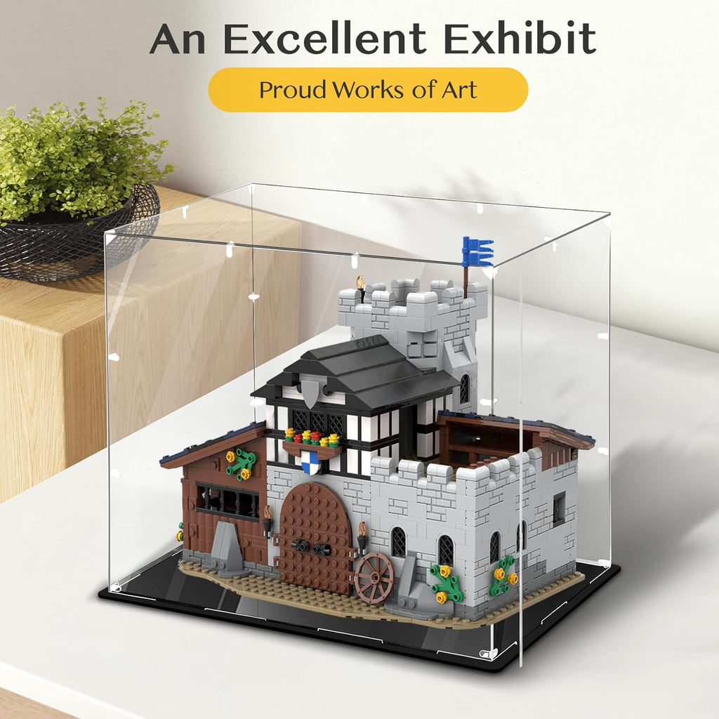 Large Acrylic Display Case for Lego 71043 Hogwarts Castle, 28.74x18.89x24.8 Inches, Acrylic Display Case with High Transparency & 3mm Thick Panels (Only Showcase)(Lego Sets are NOT Included)