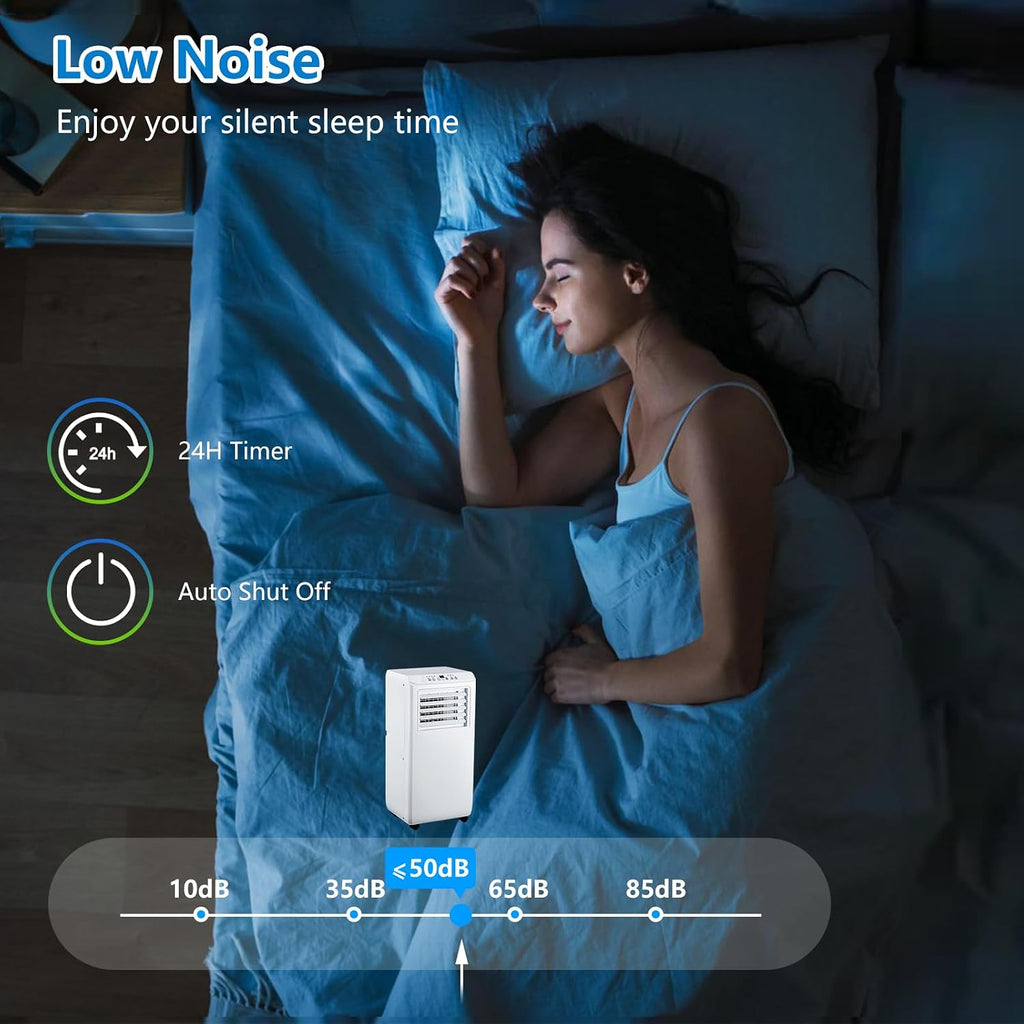 Portable Air Conditioner 3 in 1 with Remote Cool, KOKEBREN 10000 BTU(ASHRAE) / 6500 BTU (SACC), Dehumidifier & Fan Modes For Home Up To 450 Sq.Ft, Installation Kit For Room, Office, Dorm, Bedroom