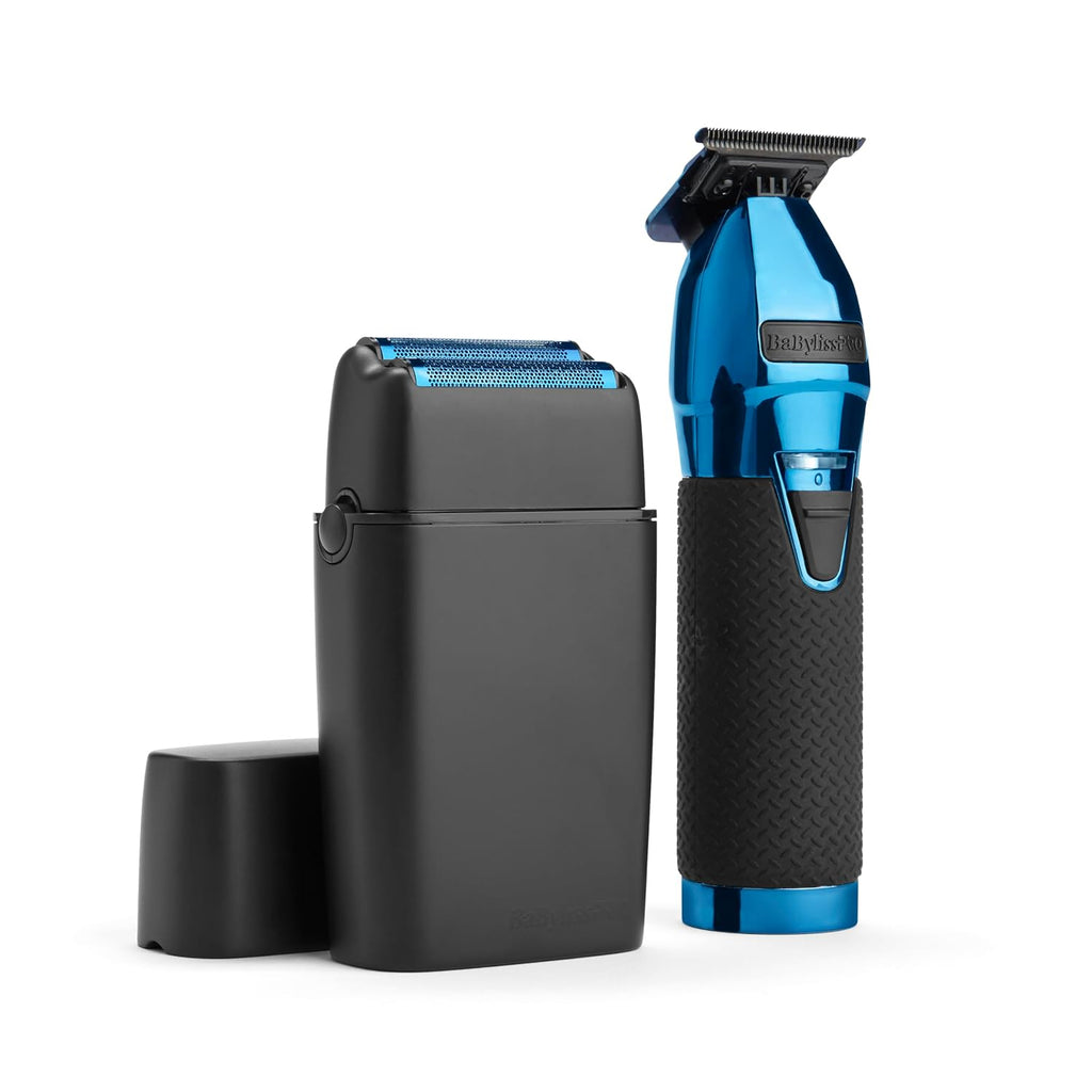 BaBylissPRO LIMITEDFX Cord/Cordless Hair Trimmer and Double Foil Hair Shaver Prepack, High-Performance Lithium-Ion Batteries for Long-Lasting Cutting