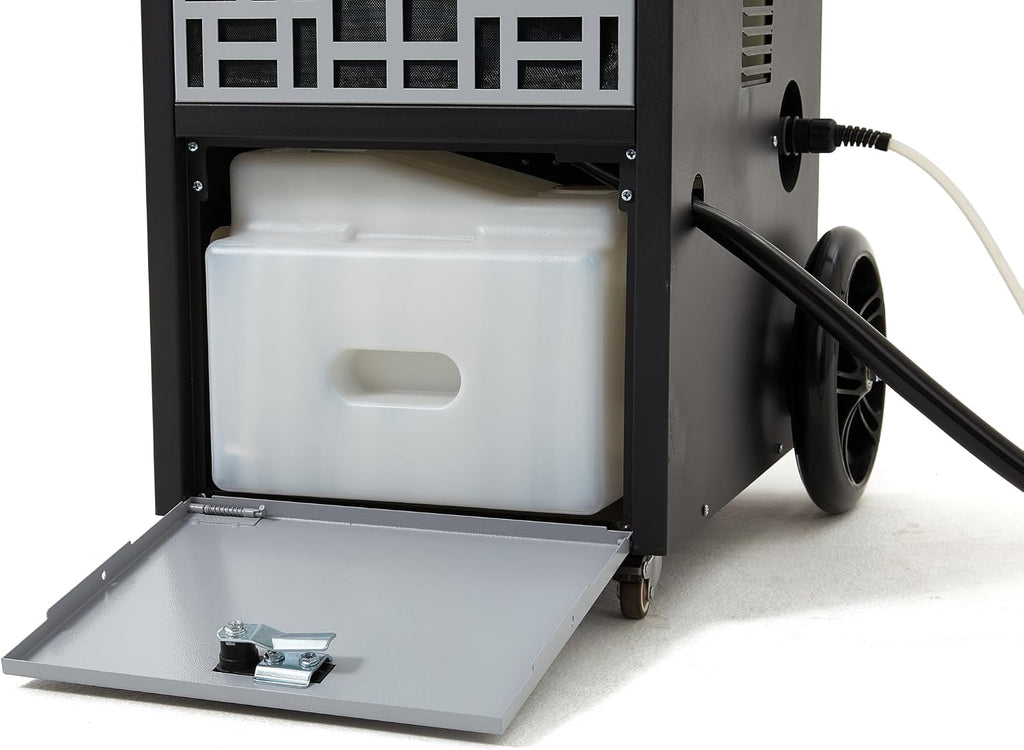 105-Pint Commercial Dehumidifier for Basements & Industrial Spaces – Built-In Pump, Drain Hose, Continuous Operation, 2-Speed Fan, 8000 Sq Ft Coverage, ETL Certified