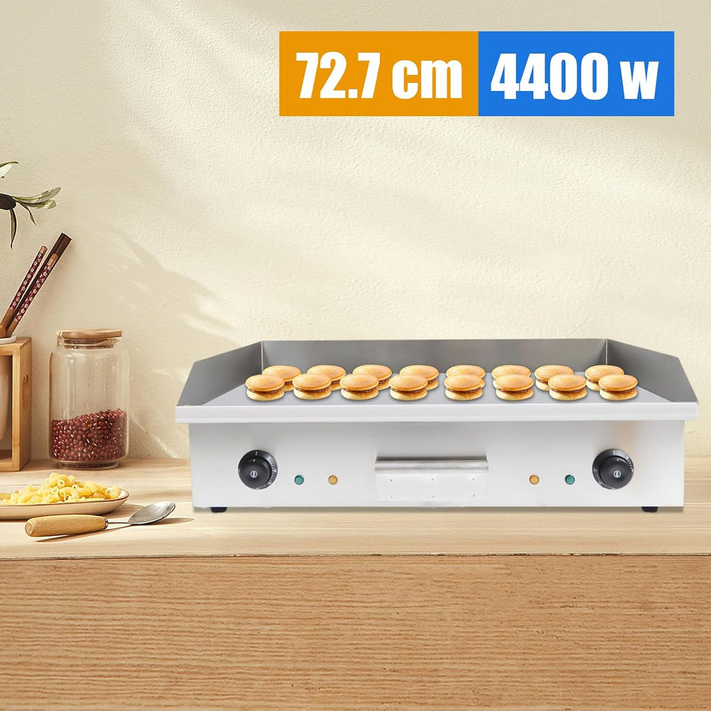 Electric Griddle, Electric Flat Top Griddle Non-Stick Teppanyaki Grill For Stir-Fry Omelets Pizza Pancakes Bacon, Adjustable Thermostatic Control 110V 4400W 29'