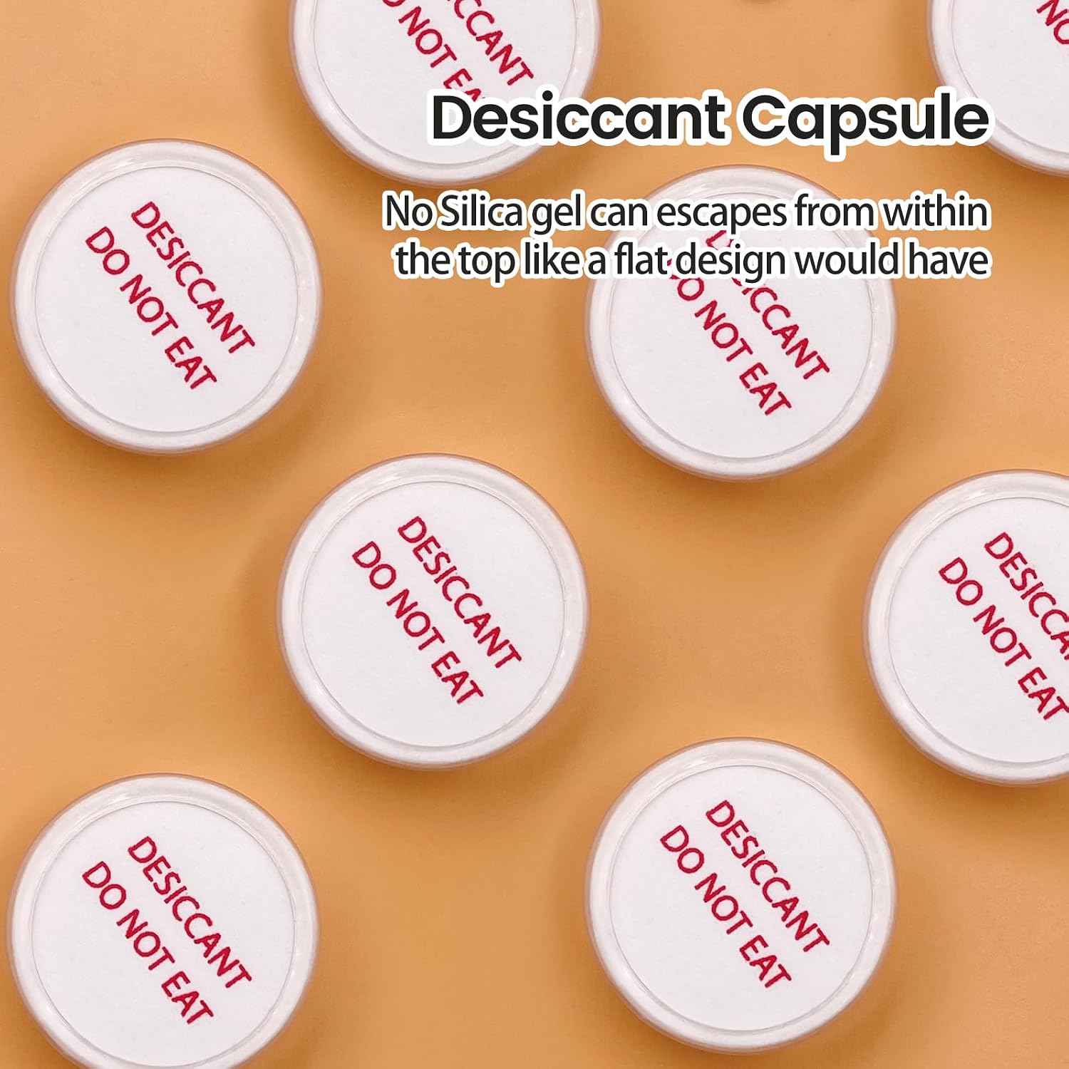 Wisesorb 3 Gram 2000 Pack Desiccant Packs Food Grade,Silica Gel Capsule with Indicating Silica Gel Beads (Orange to White), Moisture Absorber Packets Silica Gel Packets
