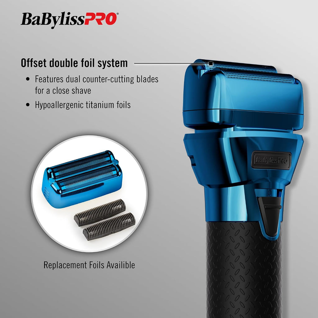 BaBylissPRO FXONE Double Foil Stick Shavers with interchangeable battery
