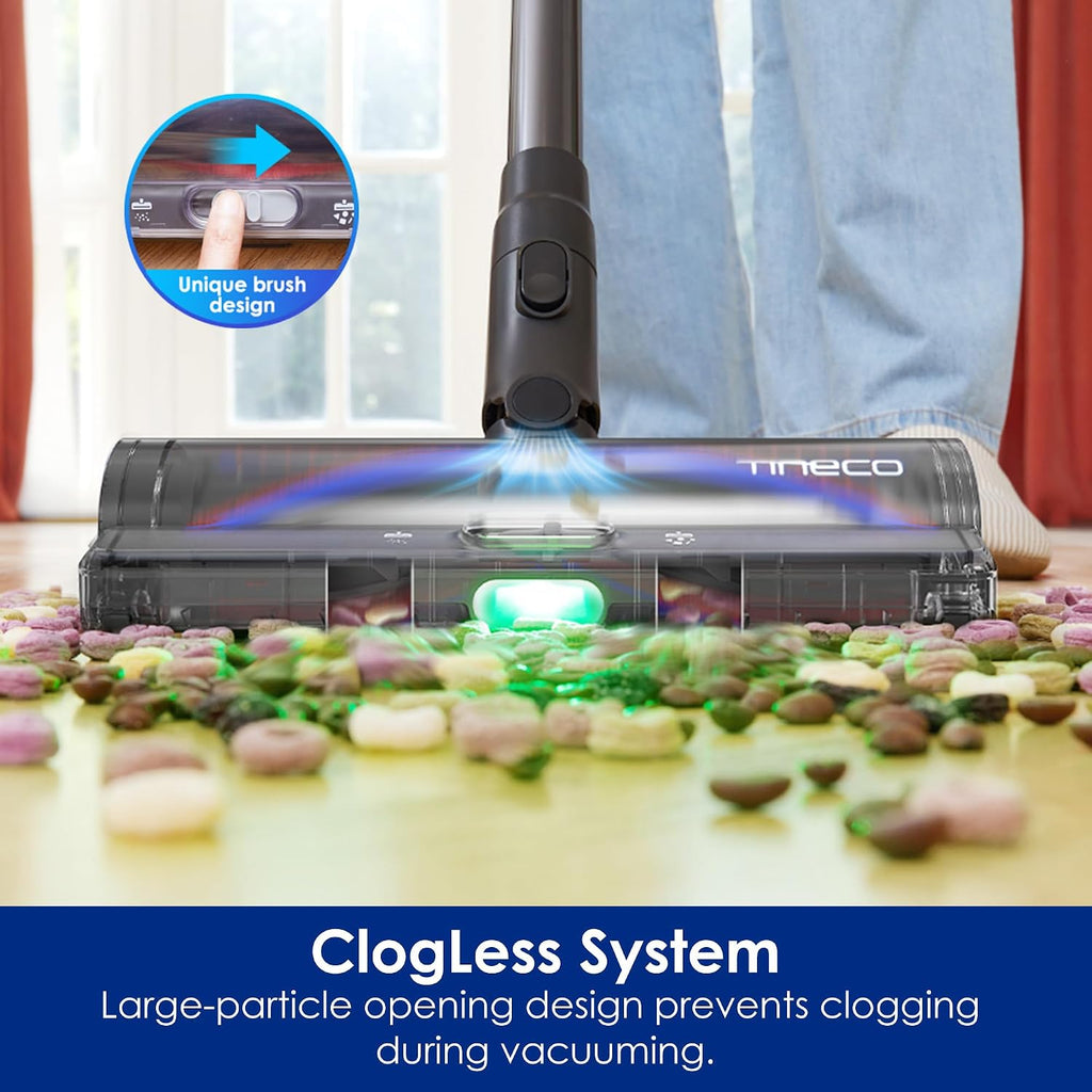 Tineco Pure ONE S50 Pro Cordless Vacuum, 150AW Suction, 95Min Runtime, Anti-Tangle Brush, 120° Green Light, Easily Tackles Large Debris, Stick Vacuum Cleaner for Pet Hair, Carpet & Hard Floor