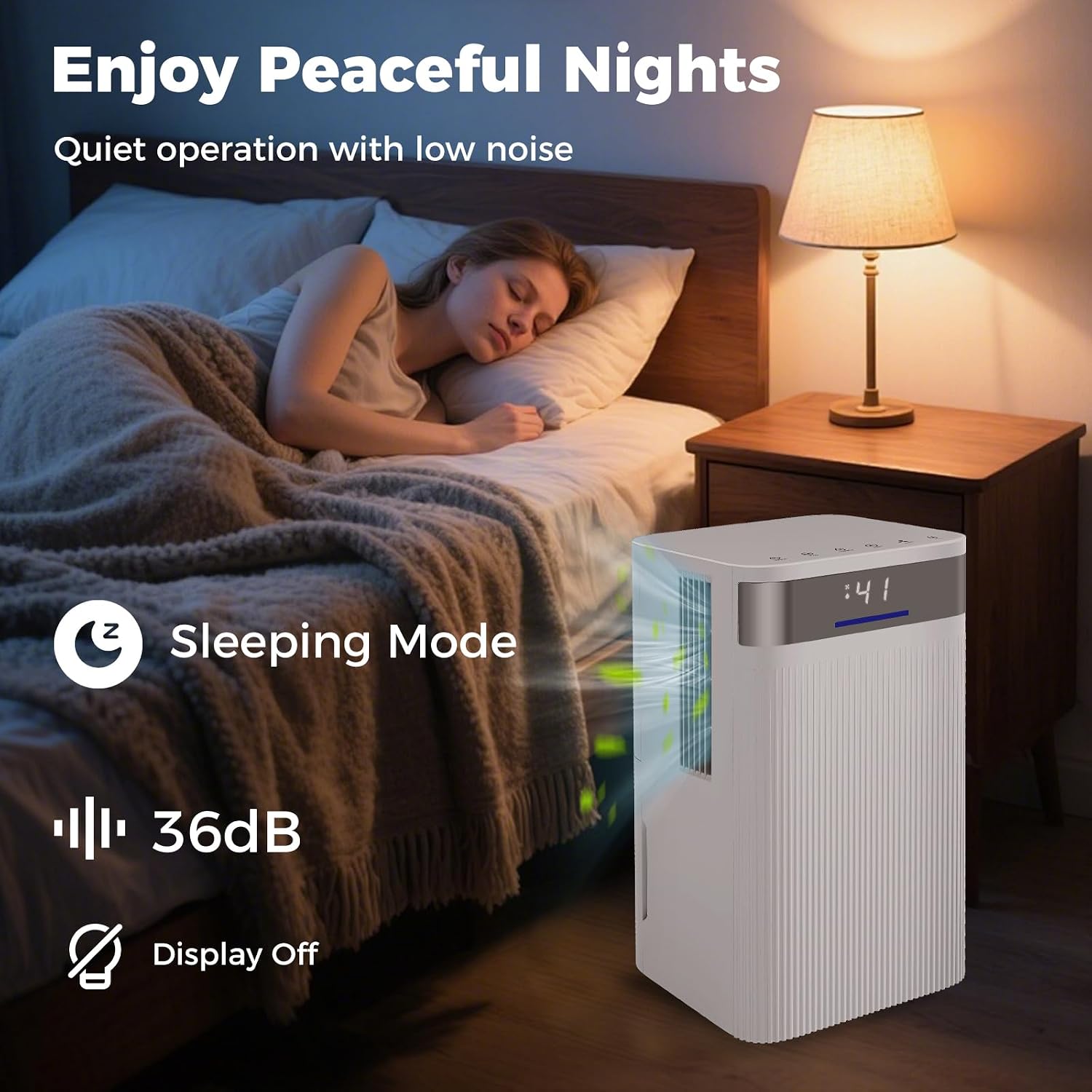 ARLIME 32 Pints Dehumidifier for Home, 2000 Sq.ft, Quiet Operation with 3 Modes, Drain Hose, Auto Shut Off, LED Display, 24H Timer, Portable Dehumidifier for Bedroom, Bathroom, Living Room, Basement