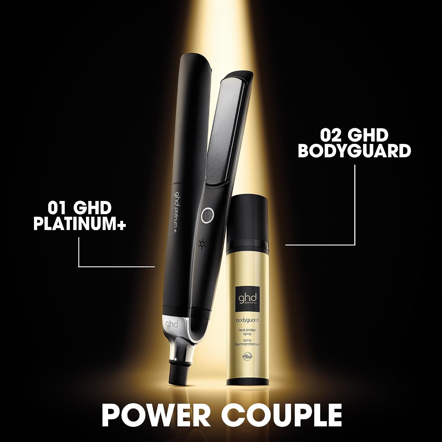 ghd Platinum+ Styler ― 1' Flat Iron Hair Straightener, Professional Ceramic Hair Styling Tool for Stronger Hair, More Shine, & More Color Protection