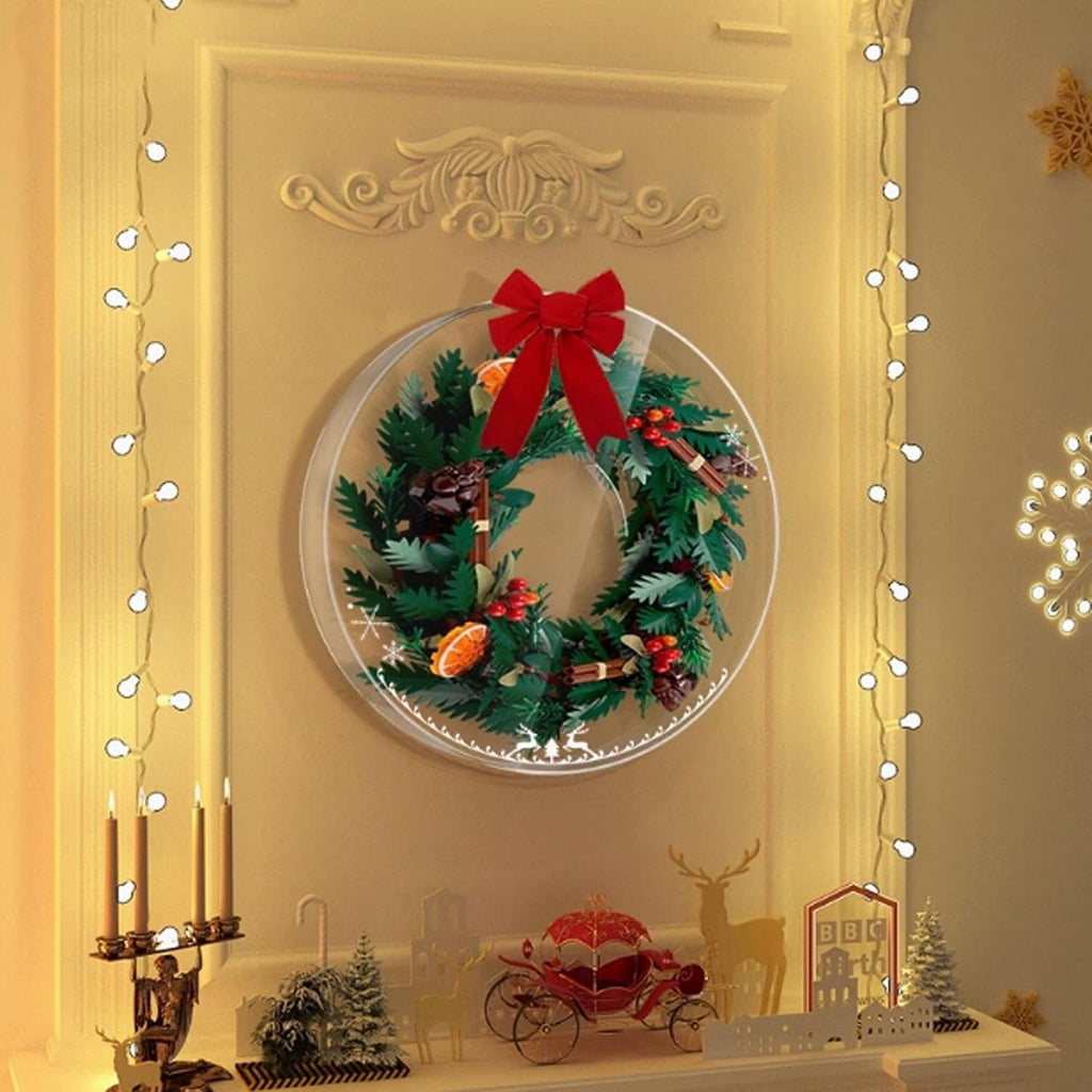 Transparent Lego 10340 Christmas Wreath Dustproof Acrylic Display Case