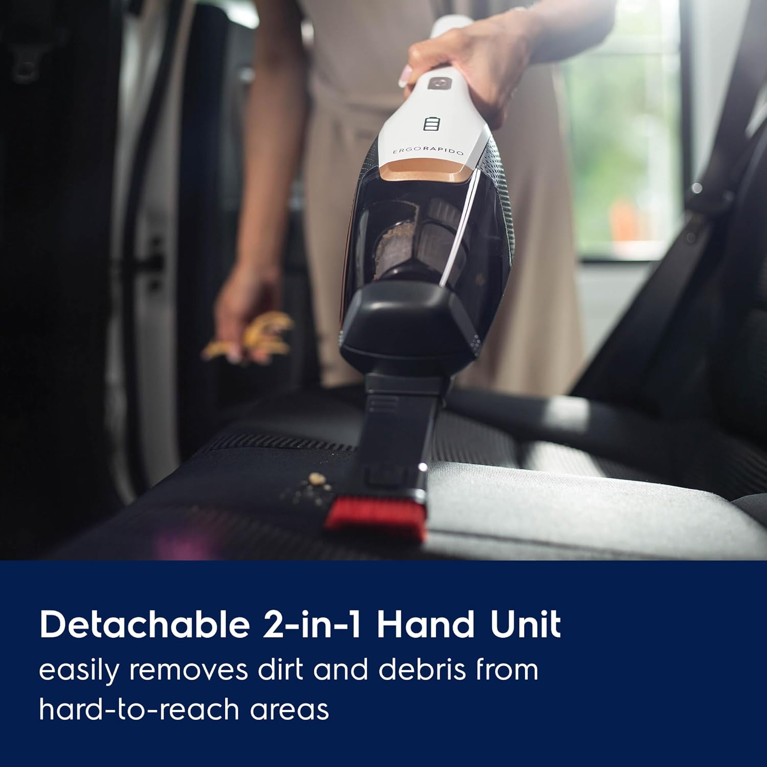 Electrolux Ergorapido Cordless 2-in-1 Vacuum Cleaner with High Suction Power and 180° EasySteer Mobility, 48-Minute Run Time, 2 Power Modes, Satin White
