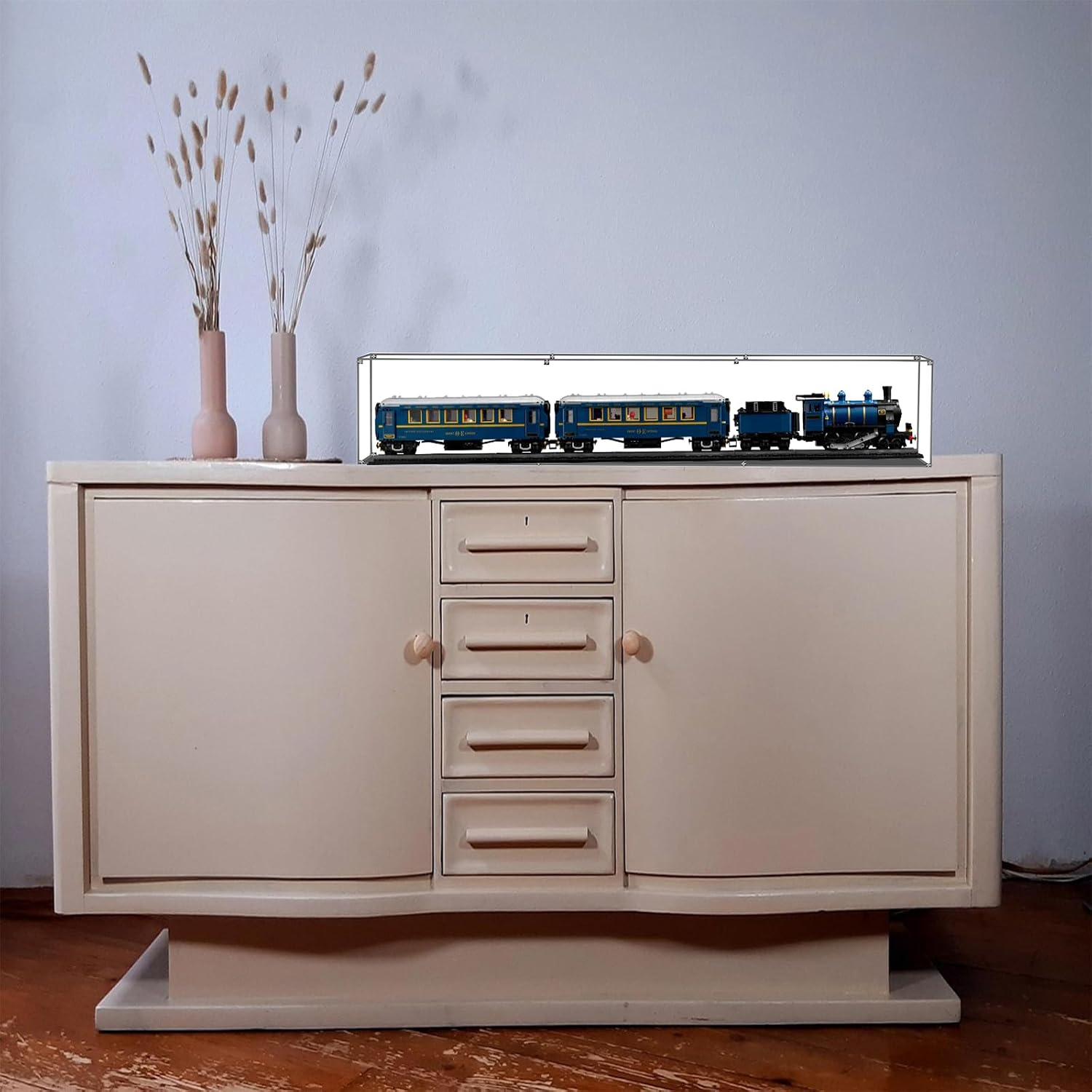 Acrylic Display Case for Lego 21344 The Orient Express Train Can Be Installed on The Wall Photo Frame 47.24' Lx5.91 Wx7.87 H ( 120x15x20cm)(NOT Included The Model)