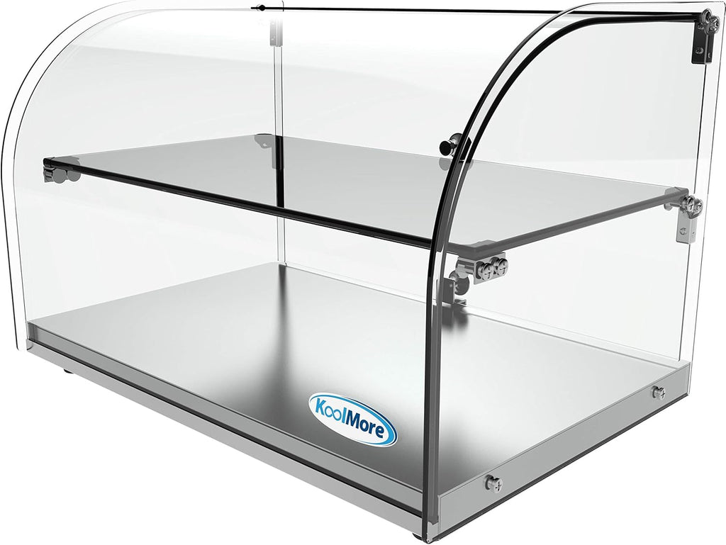 KoolMore - DC-2C 22' Commercial Countertop Bakery Display Case with Front Curved Glass and Rear Door - 1.5 cu. ft.