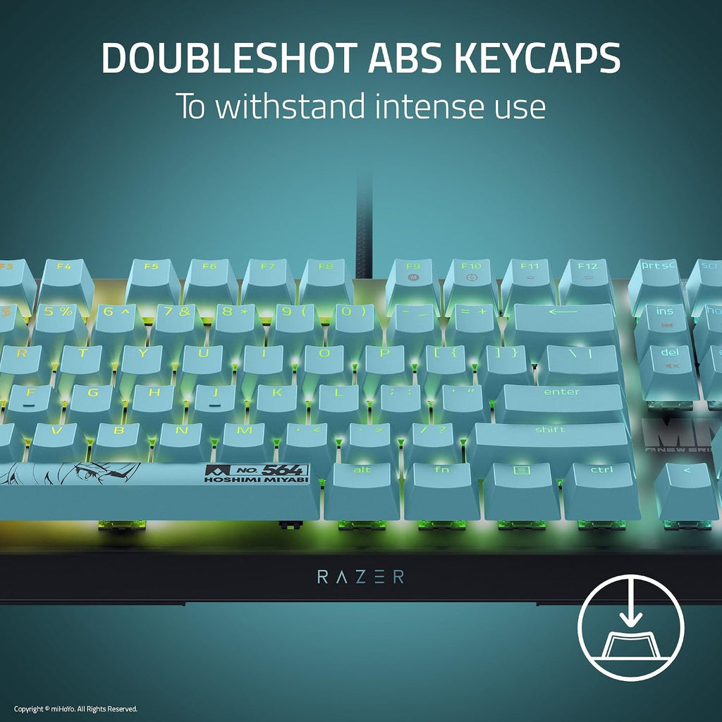 Razer BlackWidow V4 X Mechanical Gaming Keyboard: Green Switches Tactile & Clicky - 6 Macro Keys - Chroma RGB - Doubleshot ABS Keycaps - Sound Dampening & Stabilizers - Zenless Zone Zero Edition