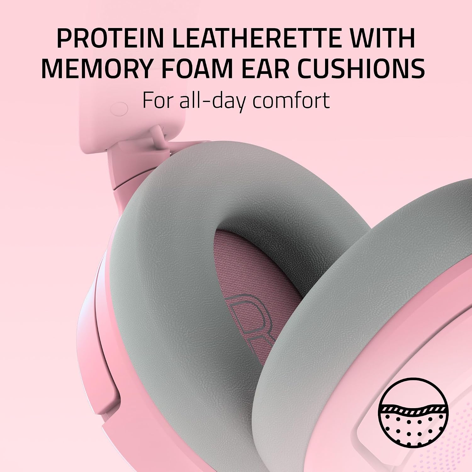 Razer Kraken Kitty V3 Pro Wireless RGB Gaming Headset: Chroma RGB Kitty Ears - 2.4 GHz, Bluetooth 5.3, USB A - Super Wideband Mic - 40mm Drivers - THX Spatial Audio - Comfortable Ear Cushions - Pink