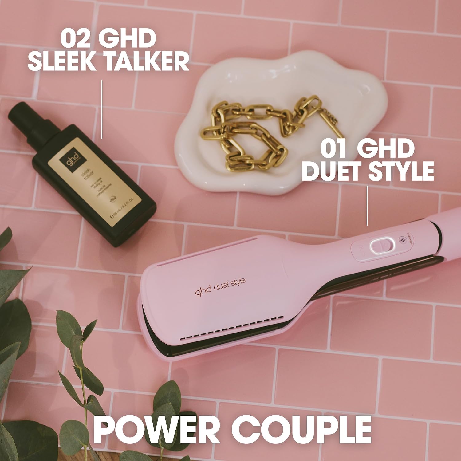 ghd Duet Style - 2-in-1 Flat Iron Hair Straightener + Hair Dryer in One Tool | Transform Hair from Wet to Styled with No Heat Damage | Blow Dry with No Fizz | 2X More Shine