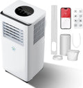 10,000 BTU Smart Air Conditioner with Heat, Auto-Evaporation Portable AC Unit with 4 Modes 2 Speeds/APP/Fast Cooling/Dehumidifier/Fan Mode/24Hrs Timer for Bedroom/Office