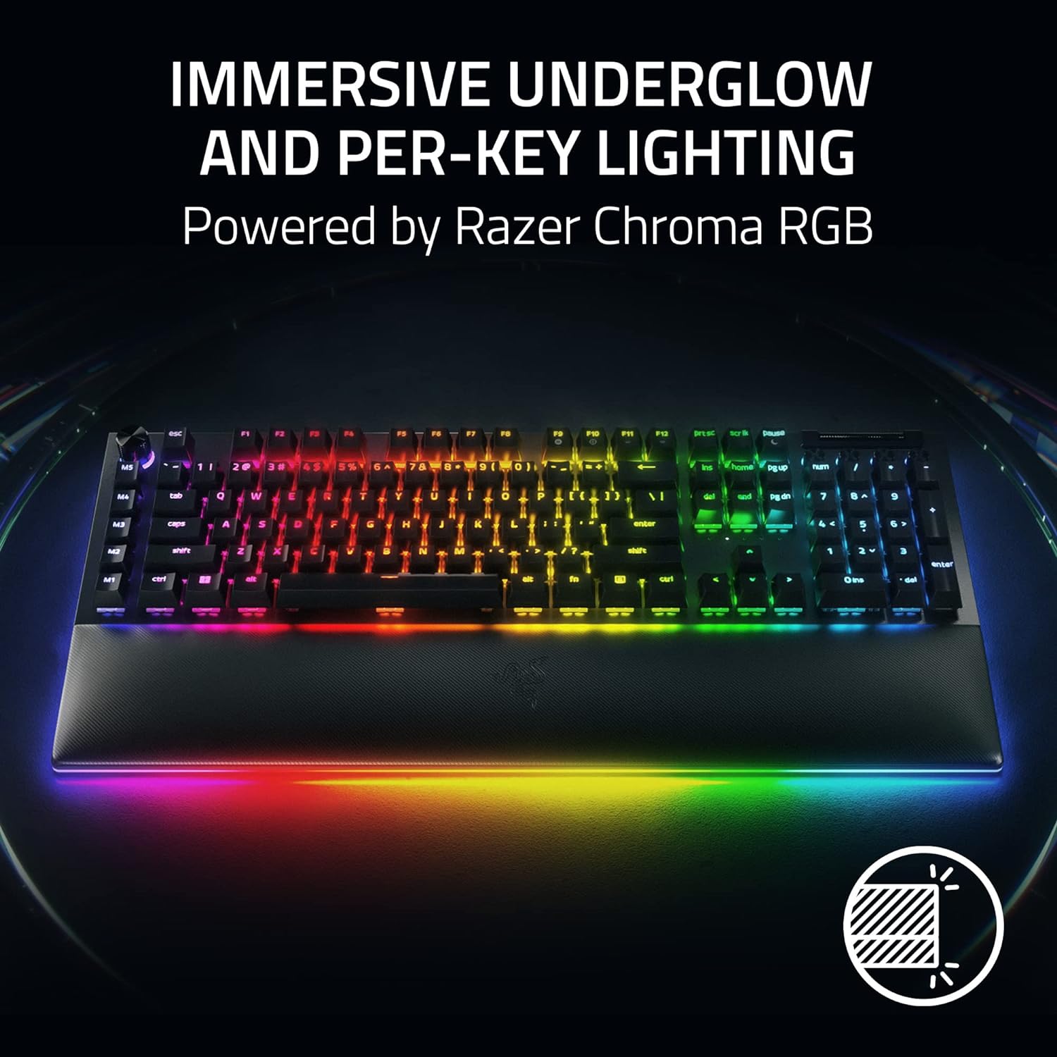 Razer BlackWidow V4 Pro Wired Mechanical Gaming Keyboard: Orange Switches Tactile & Quiet - Doubleshot ABS Keycaps - Command Dial - Chroma RGB - Magnetic Wrist Rest - Snap Tap